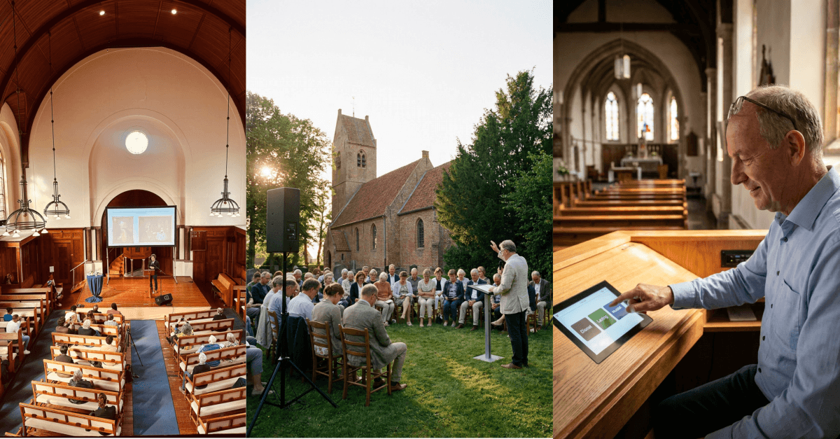 Geluid, beeld en livestream voor kerken en cultuurcentra: vaste installatie of verhuur op maat