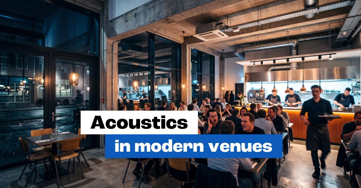 Modern restaurant interior where acoustics and sound were tackled together